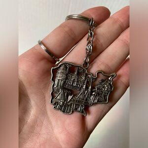 Vintage Cambodia metal keychain